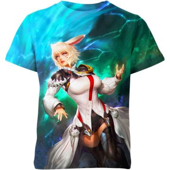 Star's Verdant Glimmer - Teal Blue and Green Y'shtola Rhul from Final Fantasy Shirt