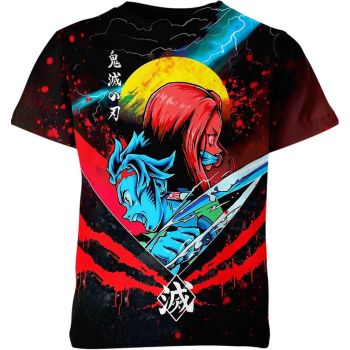 Tanjiro And Nezuko Kamado From Demon Slayer Shirt - Black
