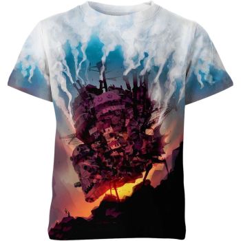 Howl's Moving Castle From Studio Ghibli Shirt - Kaleidoscope of Wonder!