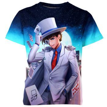 Mysterious Magician - Kaito Kid from Detective Conan Shirt in Ocean Blue