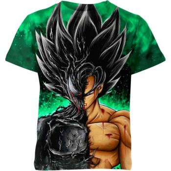 Venom's Saiyan Fusion - Vibrant Green Venom x Son Goku Shirt