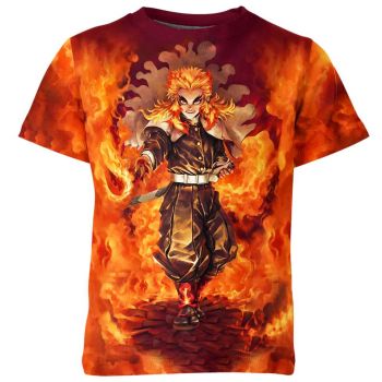 Fiery Vermilion Kyojuro Rengoku From Demon Slayer Shirt