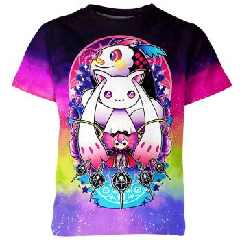 Colorful Kyubey From Puella Magi Madoka Magica Shirt