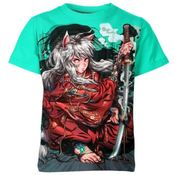 Inuyasha Shirt - Verdant Forest Spirit - Enchantingly Lush Green Adventure