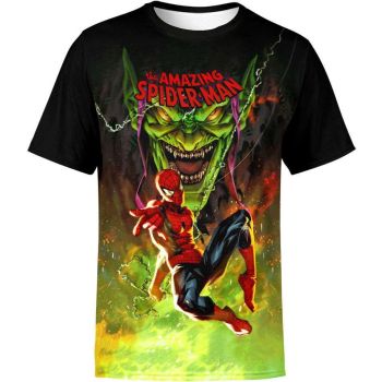 Elegant Black Spider-man Man Hero T-Shirt: Classic Style, a Timeless Icon of Heroism