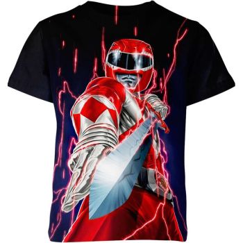 Dashing in Black: Red Ranger from Power Rangers Shirt
