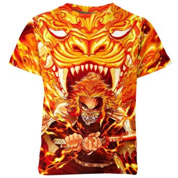 Cheerful Orange Kyojuro Rengoku From Demon Slayer Shirt