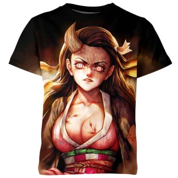Earthy Brown Nezuko Kamado from Demon Slayer Shirt