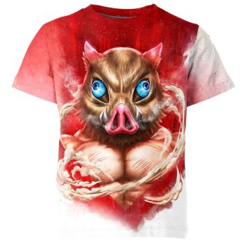 Inosuke Hashibira From Demon Slayer Shirt - Scarlet Fury Unleashed!