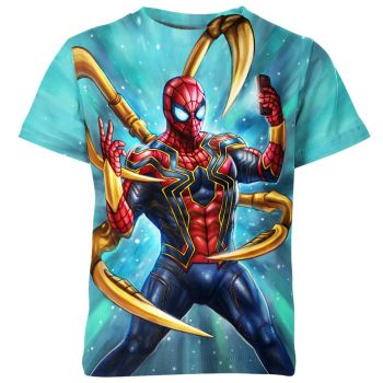 Serene Blue Spider-man Man Hero T-Shirt: Cool Comfort for the Calm and Collected Hero