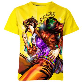 Golden Resolve - Jotaro Kujo Jojo's Bizarre Adventure Shirt in Vibrant Yellow
