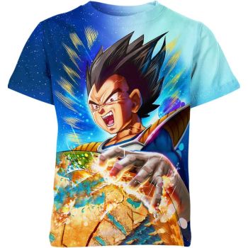 Sapphire Saiyan Warrior - Brilliant Blue Vegeta Shirt
