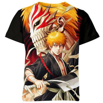 Ichigo Kurosaki From Bleach Shirt - Vibrant Kaleidoscope!