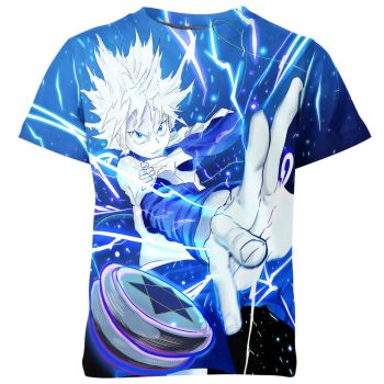 Electrifying Blue - Killua Zoldyck From Hunter x Hunter Shirt in Blue