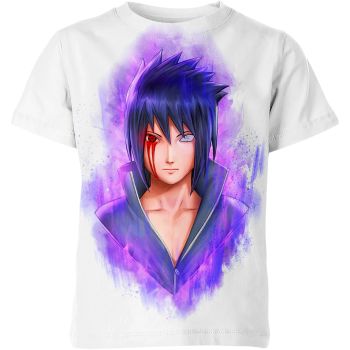Sasuke Uchiha's Elegant White Amethyst Shirt