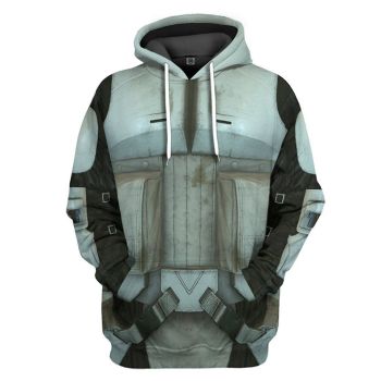 Gorgeous Green Totem Pattern Armor Hoodie