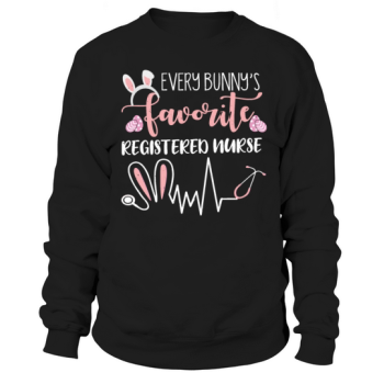 Nurse RN Cute Ears Bunny Easter Day Easter Sunday Sweatshirt