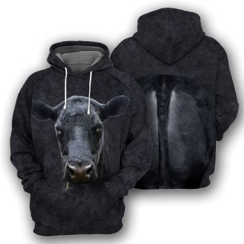  Oversize Black Donkey Pattern Animals Hoodie