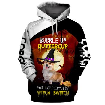 Pretty Black Red Dog Pattern Animals Hoodie