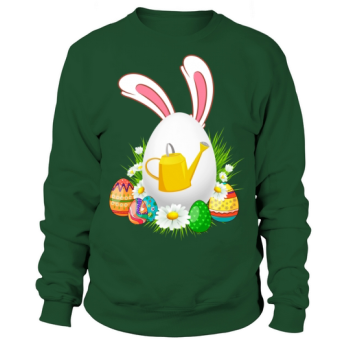 Bunny Farmer Rabbit Eggs Hunting Job Easter Day Long Sleeve Sweatshirt