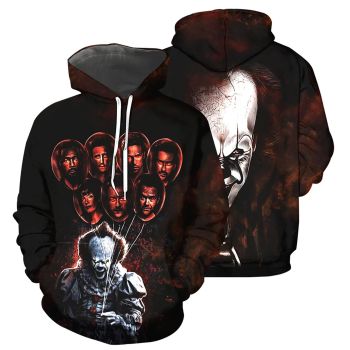  Temperament Black Horror Characters Pattern Halloween Hoodie