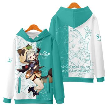 Green Unique Genshin Impact Sayu Hoodie
