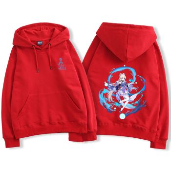 Personality Genshin Impact Keqing Anime Zhongli Maroon Red Hoodie
