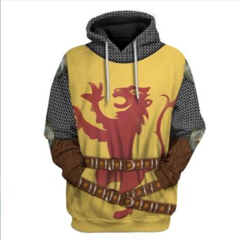  Elegance Yellow Wolf Pattern Animals Hoodie