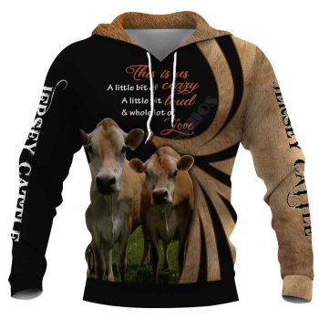 Precious And Cute Black Donkey Pattern Animals Hoodie
