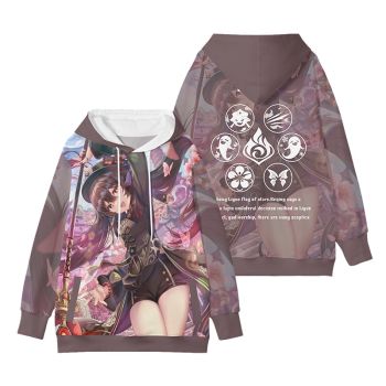 Cute Genshin Impact Ganyu Brown Anime Hoodie