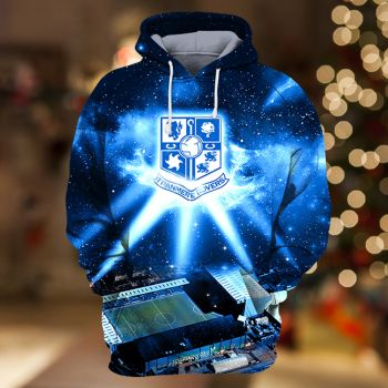 Loose Blue Lighting Pattern Lighting Hoodie