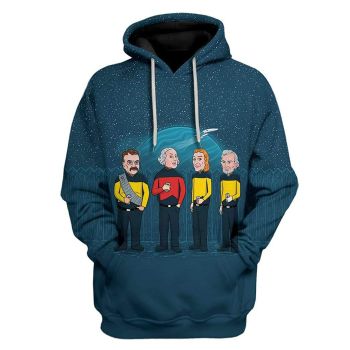 Fashion Blue Headshot Pattern Indians Hoodie