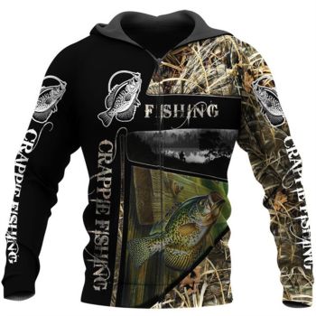  Precious Black Brown Fish Pattern Animals Zip-Up Hoodie