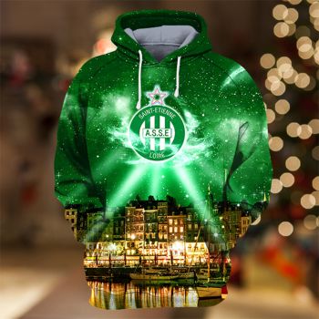 Loose And Fashion Green Lighting Pattern Lighting Hoodie