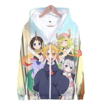 Xiaolin&#8217;s Dragon Maid 3D Printed Zipper Hoodie