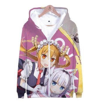 Xiaolin&#8217;s Dragon Maid 3D Printed Zipper Hoodie