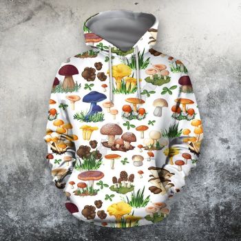  Fashion Colorful Mushroom Pattern Mushroom Hoodie
