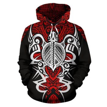 Loose And Gorgeous Black =Red Turtles Pattern Animals Hoodie