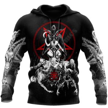 Fashion And Gorgeous Black Red Skull Pattern Skull Hoodie