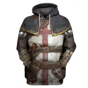 Vintage  Brown Belt Pattern Animals Hoodie