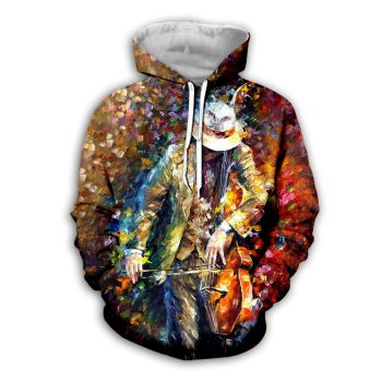 Popular Colorful Guitar Pattern Music Hoodie