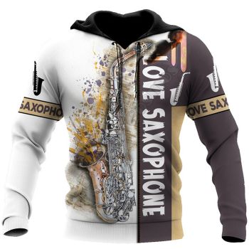 Loose And Fashion Colorful Guitar Pattern Music Hoodie