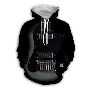 Popular Black Strings Pattern Music Hoodie