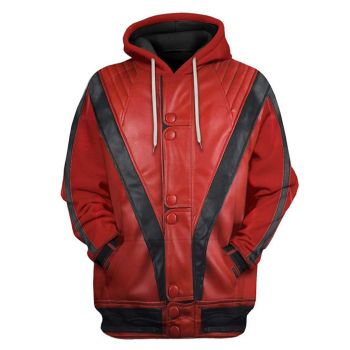 Elegance Red Line Pattern Indians Hoodie