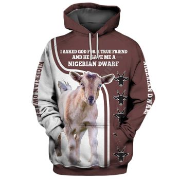 Cute Brown Sheep Pattern Animals Hoodie