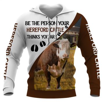 Gorgeous Brown White Cow Pattern Animals Hoodie