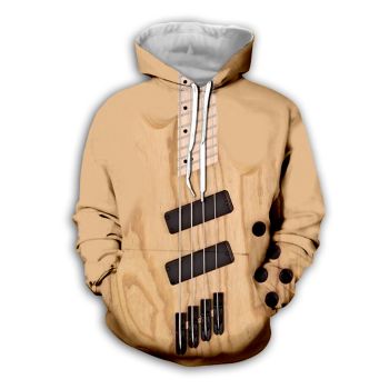 Precious Yellow Strings Pattern Music Hoodie