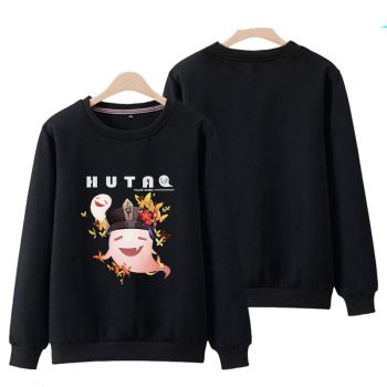 High-Quality Genshin Impact Hu Tao Anime Black Hoodie