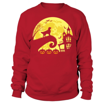 Golden Retriever and Halloween Moon Funny Sweatshirt