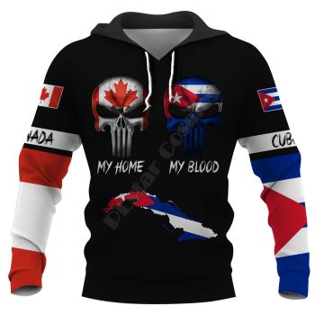 Fashion Black Skull Pattern Skull Hoodie